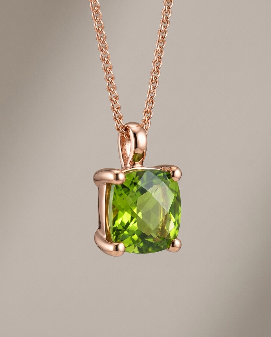 Peridot chaton hanger