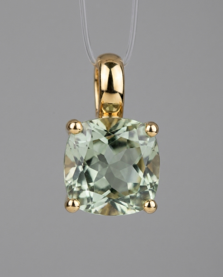 Chaton hanger Prasioliet